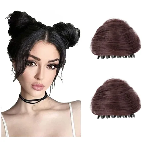Vista 9 de Orejas de gato con clip de pinza de moño en moño espacial, extensiones de cabello con orejas de gato, accesorio de peluca, extensiones de cola