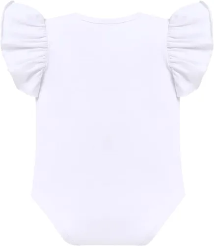 Vista 3 de ODASDO Mameluco con tutú para bebé niña y niña, con temática de vaca, 1, 2, 3 cumpleaños, fiesta, pastel, para niños pequeños