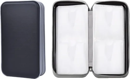 Vista 7 de UENTIP Funda para CD, capacidad para 96 CD, de plástico duro, cartera protectora para CD/DVD, para coche, hogar, viajes (96, negro) CD DVD