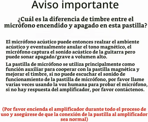Vista 7 de Pastilla inalámbrica para guitarra acústica magnética recargable y micrófono pastilla de boca de sonido para guitarra acústica con control de Negro