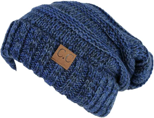 Vista 3 de Funky Junque Gorro holgado de punto trenzado de gran tamaño, grueso, suave, de gran