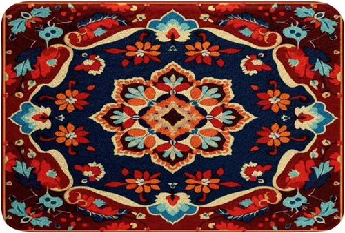 Vista 13 de Erosebridal Alfombras de baño vintage art decó, alfombra de baño antideslizante con medallón oriental rojo, 16 x 24 pulgadas, estilo bohemio, turco