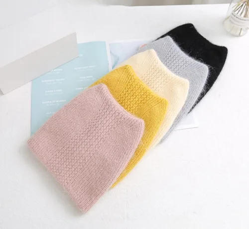 Vista 5 de Gorro de punto de lana con orejas de gato lindo para mujer gorro térmico de doble capa
