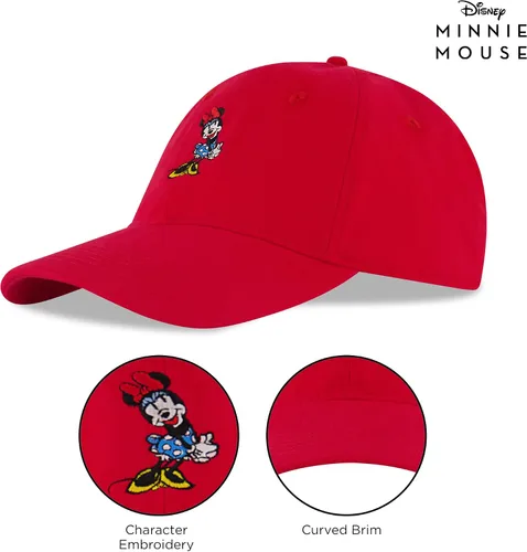 Vista 5 de Disney Gorra de béisbol para mujer, gorro ajustable de Minnie Mouse para adultos
