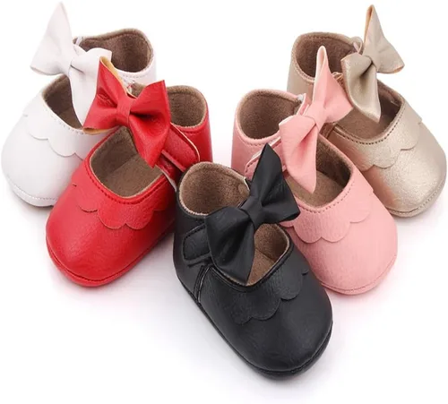 Vista 7 de Zapatos planos Mary Jane para bebés y niñas, suela suave antideslizante, suela suave, princesa, primeros pasos, de piel sintética, zapatos de vestir
