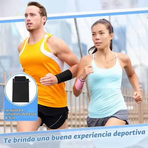 Vista 5 de Deekin Bolsa de muñeca con cremallera, 6 piezas, cartera de viaje, bolsillo para mujer, banda para billetera, para hombres, tarjeta, llave, correr