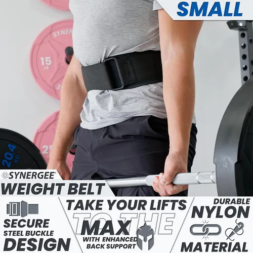 Vista 2 de Synergee Weightlifting Belt – 5" Padded Adjustable Support