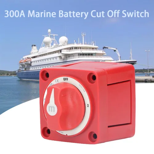 Vista 7 de Fydun - Interruptor de batería para barco, interruptor de perilla de batería de 300 A, 3 posiciones, doble circuito, desconexión de energía