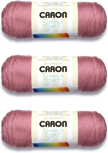 Vista 18 de Caron Simply Soft Paints Hilo (4) Grosor Mediano Worsted 100% Acrílico - 5oz - Oceana - Lavado y Secado a Máquina