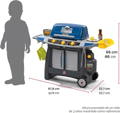 Vista 7 de Step2 Sizzle & Smoke BBQ Grill Kids Playset, sonido y efecto humo