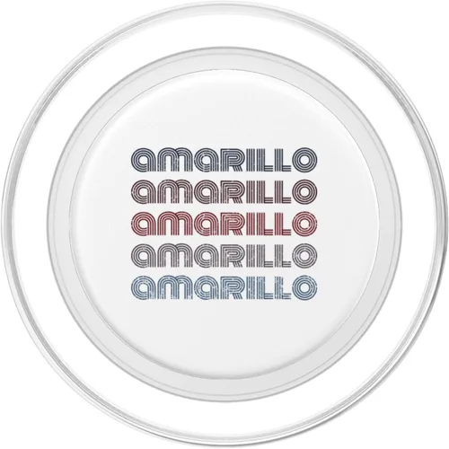 Vista 2 de USA 70's City Retro Vintage Amarillo PopSockets MagSafe PopGrip for iPhone
