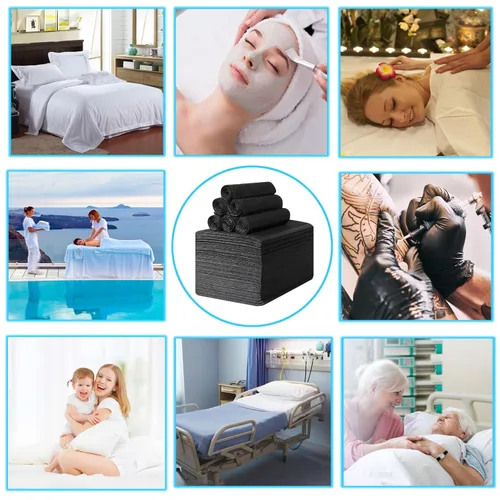Vista 6 de Sábanas desechables 100 piezas 31" x 71" Sábanas para mesa de masaje de tela no tejida Funda para cama de SPA transpirable para masaje, belleza