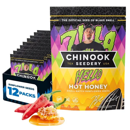 Vista 18 de Chinook Seedery Semillas de Girasol Jumbo Tostadas - Bocadillos Keto, Sin Gluten, Sin OGM, Paquete de Variedad de 8 Sabores 4 oz (Paquete de 12)