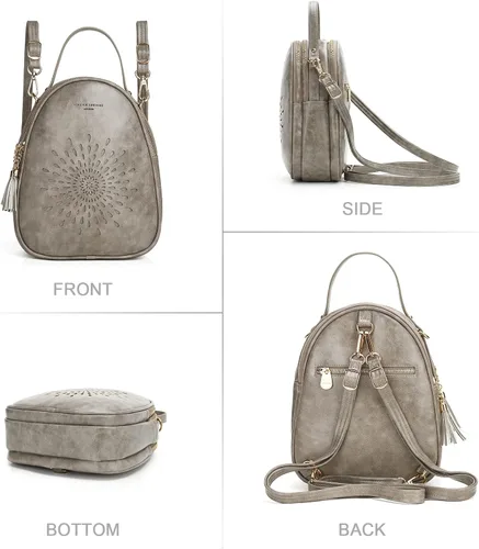 Vista 38 de T1953 Mochila para mujer, de piel sintética, para regalo para niñas y mujeres