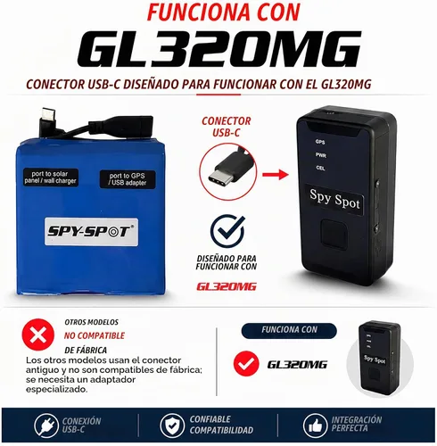 Vista 5 de SPY SPOT GL320MG 4G LTE GPS Tracker con estuche magnético y batería