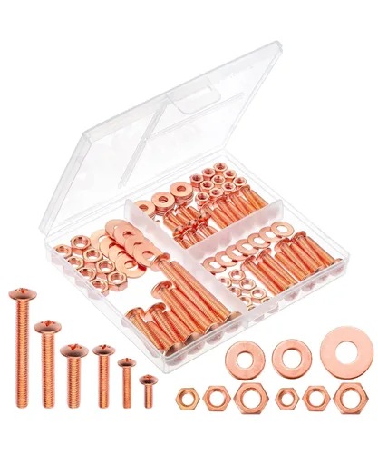 Vista 8 de Mr. Pen - Kit surtido de tuercas y tornillos, 113 piezas, hierro galvanizado M4 M5 M6 Kit de tuercas y pernos métricos surtidos con caja