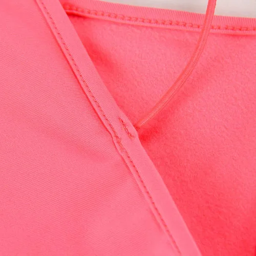 Vista 4 de Primoda - Vestido atractivo color neón, asimétrico y con tirantes delgados para mujer, de cuello en V pronunciado, sin mangas, entallado y largo