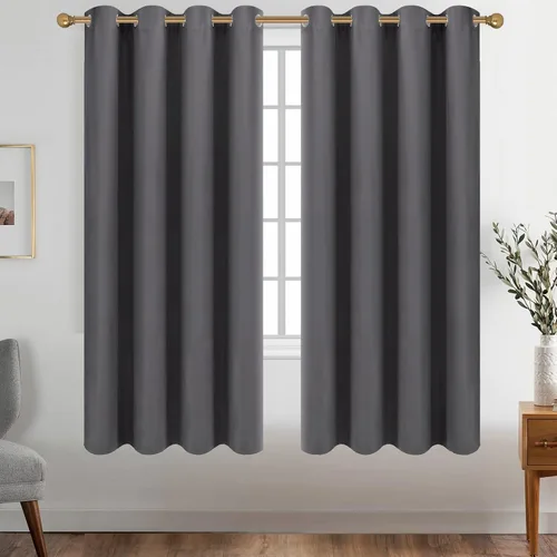 Vista 50 de Diraysid Cortinas opacas beige con ojales para dormitorio, con aislamiento térmico, cortinas de oscurecimiento de habitación, 38 x 54 pulgadas, 2
