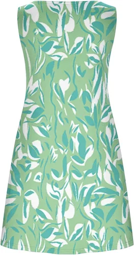 Vista 4 de Vestidos de cóctel midi para mujer Vestido de columpio con estampado ajuste holgado Ropa Vestido Cuello Redondo Mangas