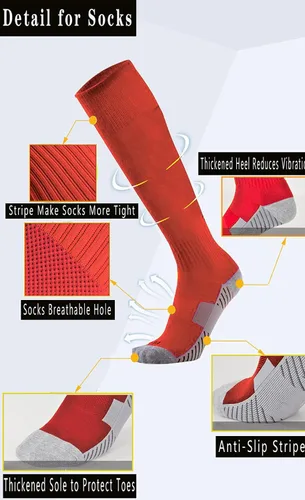 Vista 3 de Calcetines de béisbol 3 pares para niños, jóvenes y adultos (4 a 20 años) calcetines deportivos de equipo, calcetines de fútbol atléticos