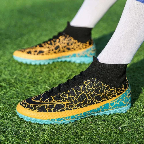 Vista 6 de GEXECEUSS Soccer Shoes for Big Boys High-Top Cleats Soccer Boots Breathable Lightweight Turf Football Shoes for Mens Outdoor Competition Training