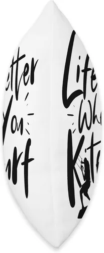 Vista 2 de Life Is Better When You Kitesurf Kitesurfer Kitesurfing Throw Pillow