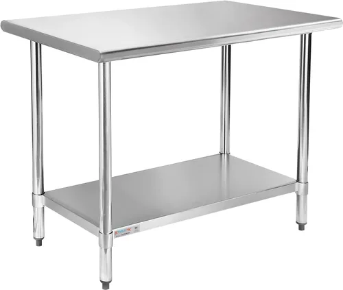 Vista 34 de STABLEINK Mesa de acero inoxidable con protector contra salpicaduras de 30 Con Backsplash