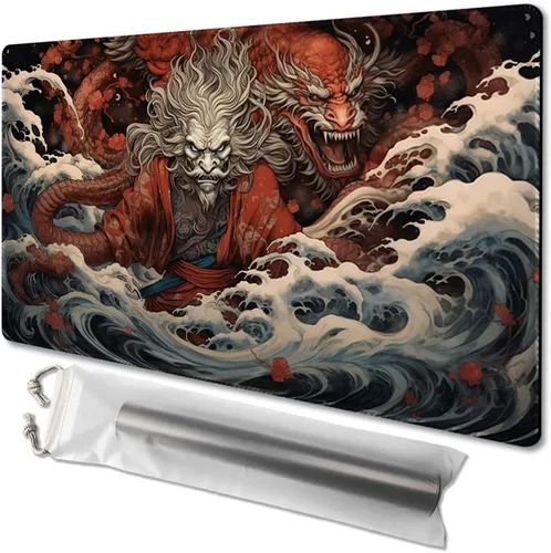 Vista 38 de MTG - Tapete de juego tamaño 24 x 14 pulgadas, bolsas de almacenamiento antideslizantes, ideal para entusiastas de los juegos de cartas, tapete