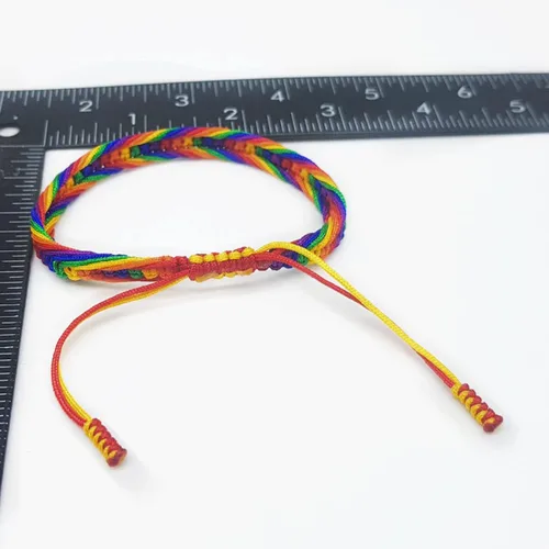 Vista 4 de LAMIBEE Pulsera tibetana con diseño de pansexualidad bisexual LGBT Proud Love Brazaletes de cuerda de amuleto y bohemio para mujeres y hombres