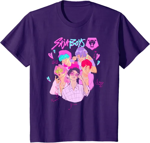Vista 17 de Kpop Demon Hunters Camiseta Saja Boys Heartthrob con licencia