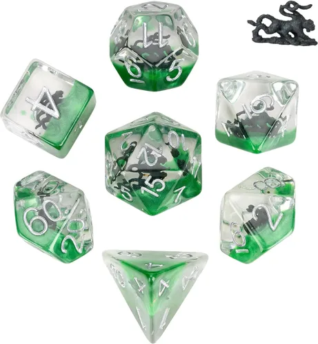 Vista 34 de UDIXI Juego de 7 dados poliédricos DND D&D, RPG D y D con bolsa de almacenamiento para juegos de rol y otros juegos de mesa (Aarakocra)