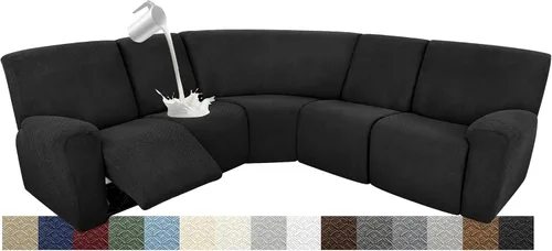 Vista 73 de Fundas para sofá modular reclinable, impermeable, en forma de L, lavable, para sofá reclinable en forma de L, súper elásticas, suaves, para esquinas