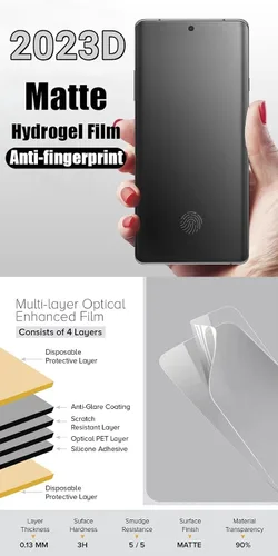 Vista 2 de 2 piezas de película de hidrogel mate antihuellas para Samsung Galaxy Note10 5G Note 10 4G 6.3 pulgadas, antideslumbrante, transparente, suave