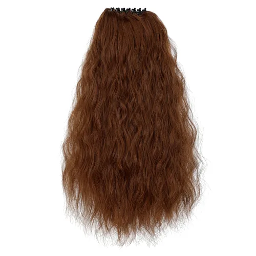 Vista 3 de Extensión de cola de caballo de garra de 18 pulgadas, extensiones de cabello lacio con clip, cola de caballo larga para mujer, extensiones de cola