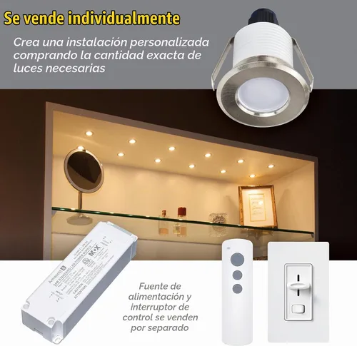 Vista 7 de Armacost Lighting - Mini-empotrable LED luz de disco regulable suave blanco brillante (3000 K) (Serie 1) 211125 Blanco (Soft White (3000K))