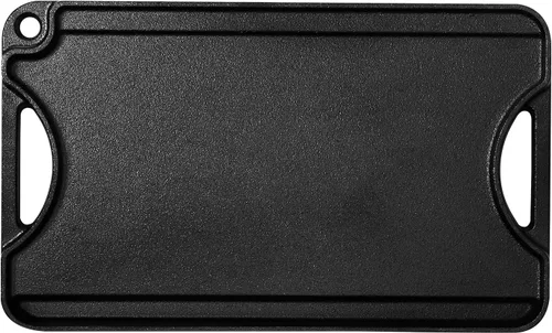 Vista 10 de VEVOR Parrilla/plancha reversible, plancha de hierro fundido pre-sazonada de 14 x 8.5 pulgadas, sartén rectangular portátil con asa, utensilios