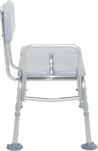 Vista 5 de Drive Medical 12005KD-1 Silla acolchada para ducha, color gris