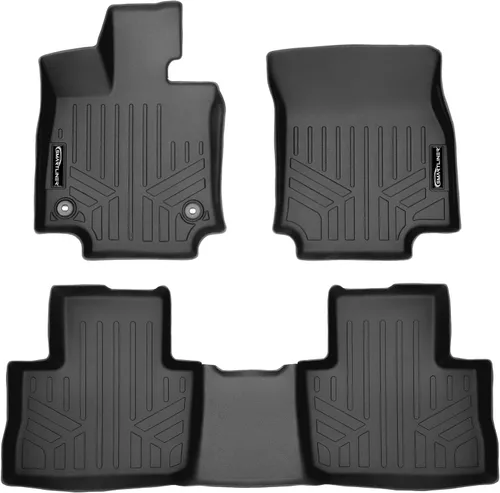 Vista 10 de SMARTLINER Juego de alfombrillas de piso personalizadas de primera fila para Toyota RAV4 2013-2018 Negro