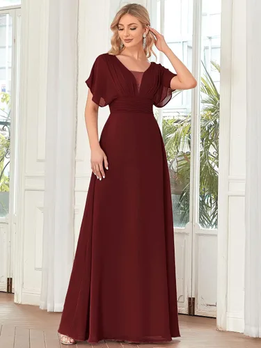 Vista 3 de Ever-Pretty Vestidos de noche formales con cuello en V elegantes para mujer 7851