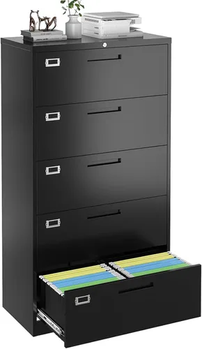Vista 7 de Archivador de 2 cajones para oficina en casa, archivadores rodantes con cerradura, caninete de metal para debajo del escritorio con ruedas para A4