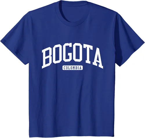 Vista 56 de Camiseta estilo universitario de Bogotá Colombia, Negro