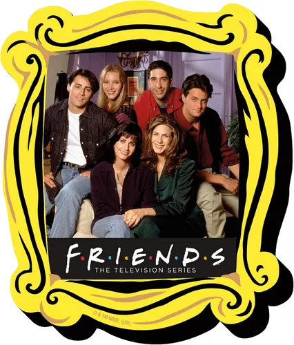 Vista 2 de AQUARIUS Friends Central Perk Logo Funky Chunky Imán novedoso para refrigerador, casillero, pizarra blanca y sala de juegos, productos