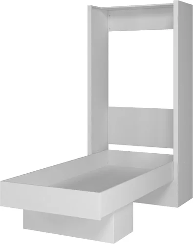 Vista 13 de Cama de pared Murphy Twin de fácil elevación en color negro con estante