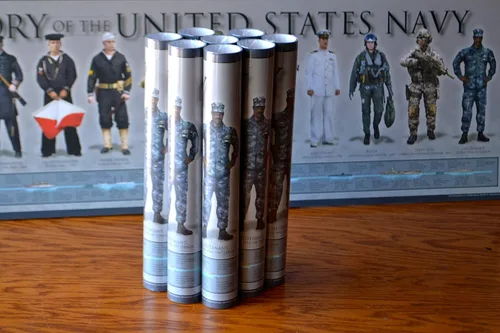 Vista 3 de History America Póster de impresión artística sin marco de la Marina de los Estados Unidos, 12 x 36 pulgadas