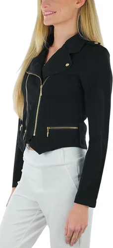 Vista 84 de ToBeInStyle Blazers de manga larga con cremallera y botones para mujer