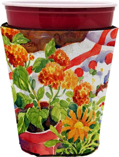 Vista 45 de Caroline's Treasures 6015LITERK Flower – Bird of Paradise Botella de vino Hugger Botella Enfriador de Frigorífico Hugger Funda Abrazadora Lavable a