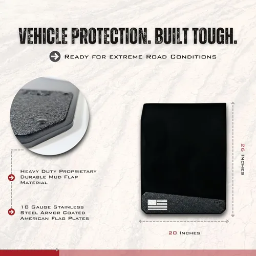 Vista 2 de REK GEN 'Merica Mud Flaps Dually (bandera negra)