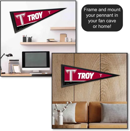 Vista 4 de Troy University Pennant - Fieltro de tamaño completo