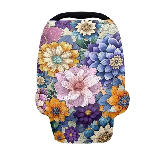Vista 21 de Binienty Axolotl - Toldo para asiento de automóvil para mujer, diseño de delfín, con estampado de animales, para lactancia, estirable