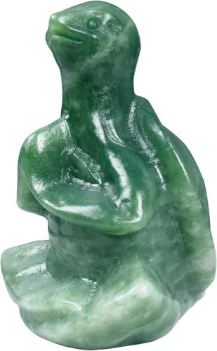 Vista 8 de Escultura de meditación de tortuga marina de fluorita, escultura de yoga tallada a mano, decoración espiritual, regalo de equilibrio de chakras